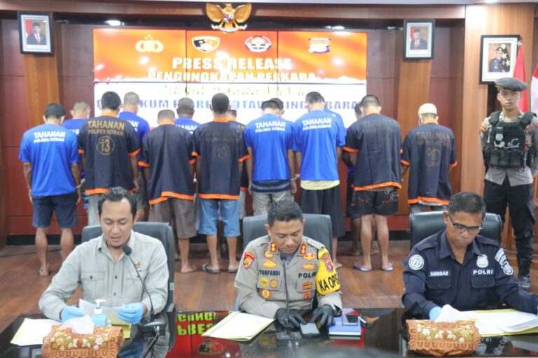 Polres Kobar Amankan 18 Pelaku Pemanen Ilegal TBS di Dua Kecamatan