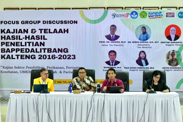 Bappedalitbang Kalteng Lakukan Kerjasama dengan LPPM UPR Gelar Focus Group Discussion