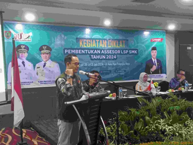 Pemprov Kalteng Selenggarakan Diklat Pembentukan Asesor LSP SMK Tahun 2024