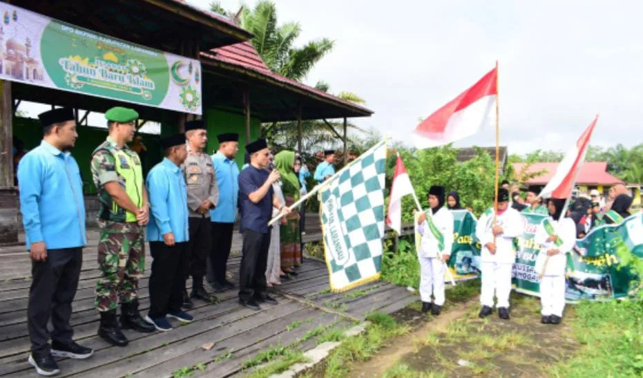 PeringatSambut Tahun Baru Islam, Sekda Lamandau Lepas Pawai 1 Muharram 1446 Hijriah