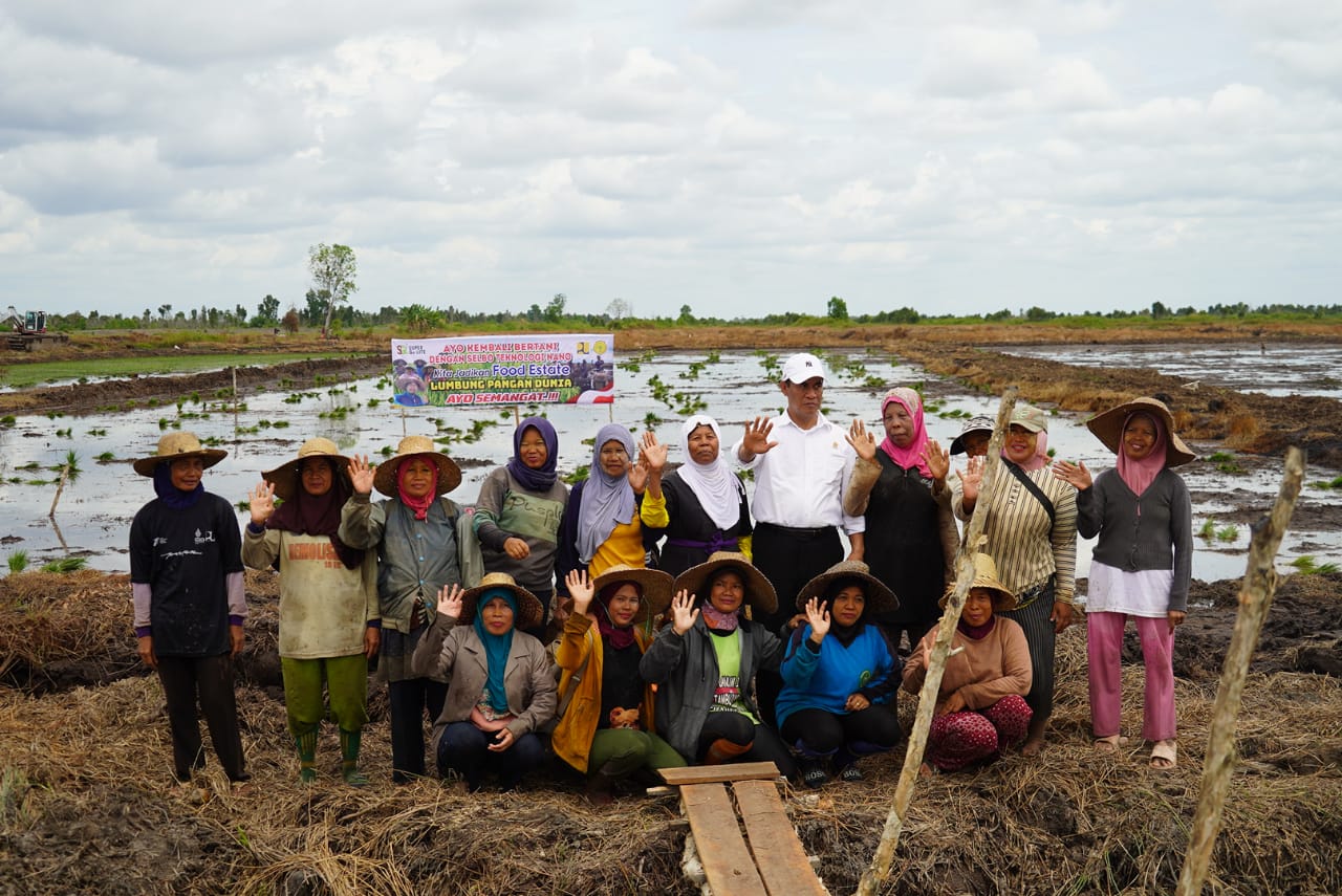Mentan RI Bersama Gubernur Kalteng Lakukan Peninjauan Area Sawah dan Food Estate