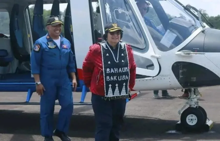 Perhatian Pemerintah Pusat, Mentri LHK Siti Nurbaya Tinjau Hutan Adat Desa Kinipan