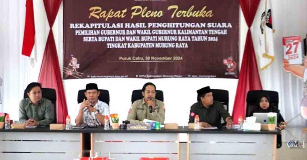 KPU Laksanakan Rapat Pleno Terbuka Rekapitulasi Perhitungan Suara Cabup dan Cawabup Mura