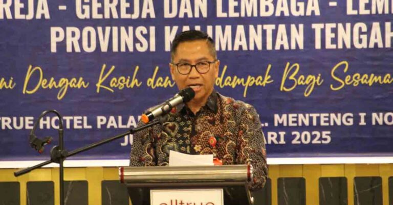 Leonard S Ampung Buka Muswil PGLII Prov Kalteng