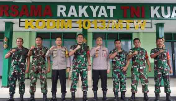 Pererat Tali Silaturahmi, Dandim 1013 Muara Teweh Terima Kunjungan Kapolres Barito Utara