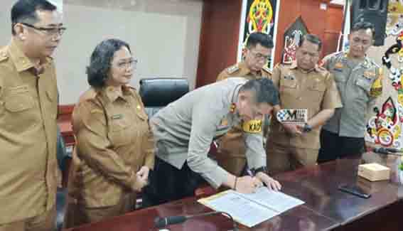 Pemkab Mura Gelar Penandatanganan Addendum NPHD Pengamanan Penyelenggaraan Pemilihan Bupati dan Wakil Bupati