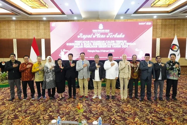 KPU Kalteng H. Agustiar Sabran A dan H. Edy Pratowo Sebagai Gubernur dan Wakil Gubernur Terpilih