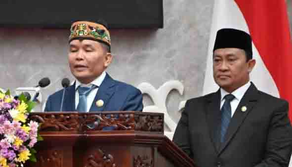 Gubernur Agustiar Sabran Sampaikan Pidato Program Prioritas 100 Hari Kerja