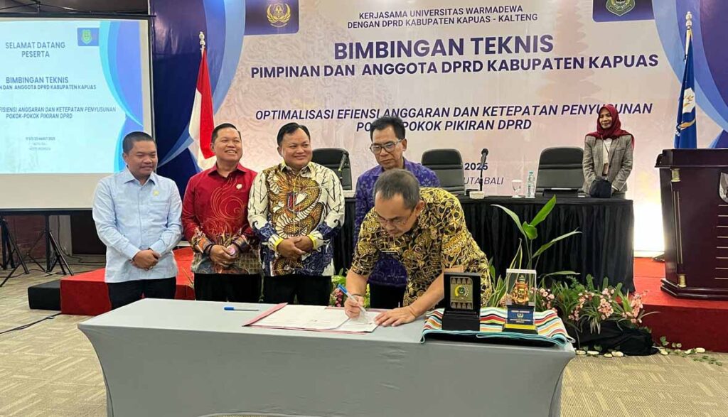 DPRD Kapuas dan Unwar Bali Gelar Bimtek Optimalisasi Efisiensi Anggaran dan Ketepatan Penyusunan Pokir DPRD