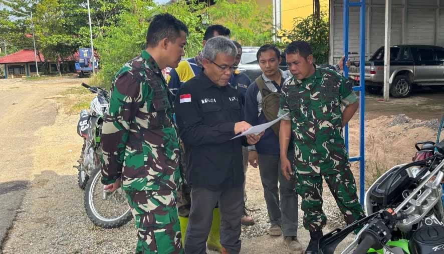 Dandim 1013 Mtw dan Kadis PUPR Barut Tinjau Ruas Jalan Penghubung Dua Kabupaten