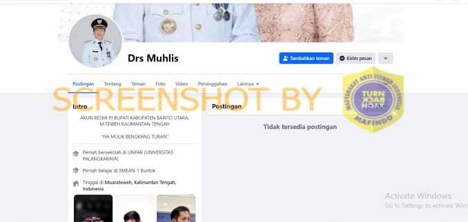 Warga Diminta Hati-hati Penipuan Mengatasnamakan Pj Bupati Barito Utara di Facebook