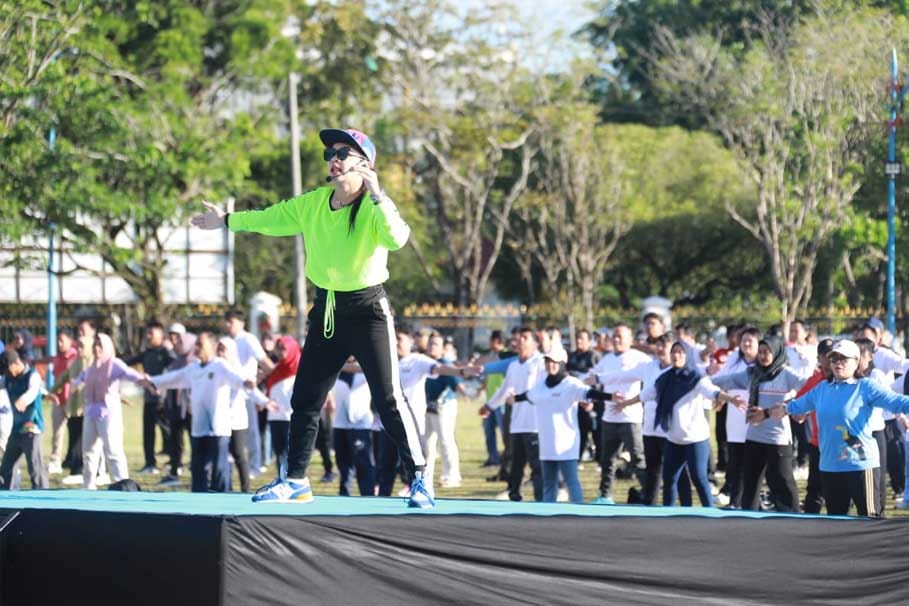 Wagub Edy Pratowo Senam Pagi Bersama ASN Pemprov Kalteng