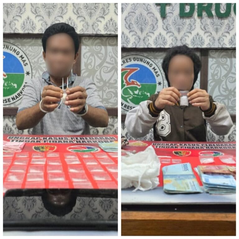 Polres Gumas Berhasil Tangkap Dua Pengedar di Desa Tumbang Empas