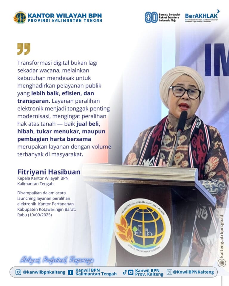 Kantor Pertanahan Kobar Resmi Luncurkan Layanan Peralihan Hak Atas Tanah Elektronik