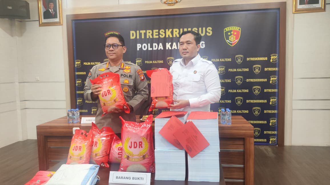Jual Beras Premium Palsu, Ditreskrimsus Polda Kalteng Berhasil Amankan Pelaku DAW