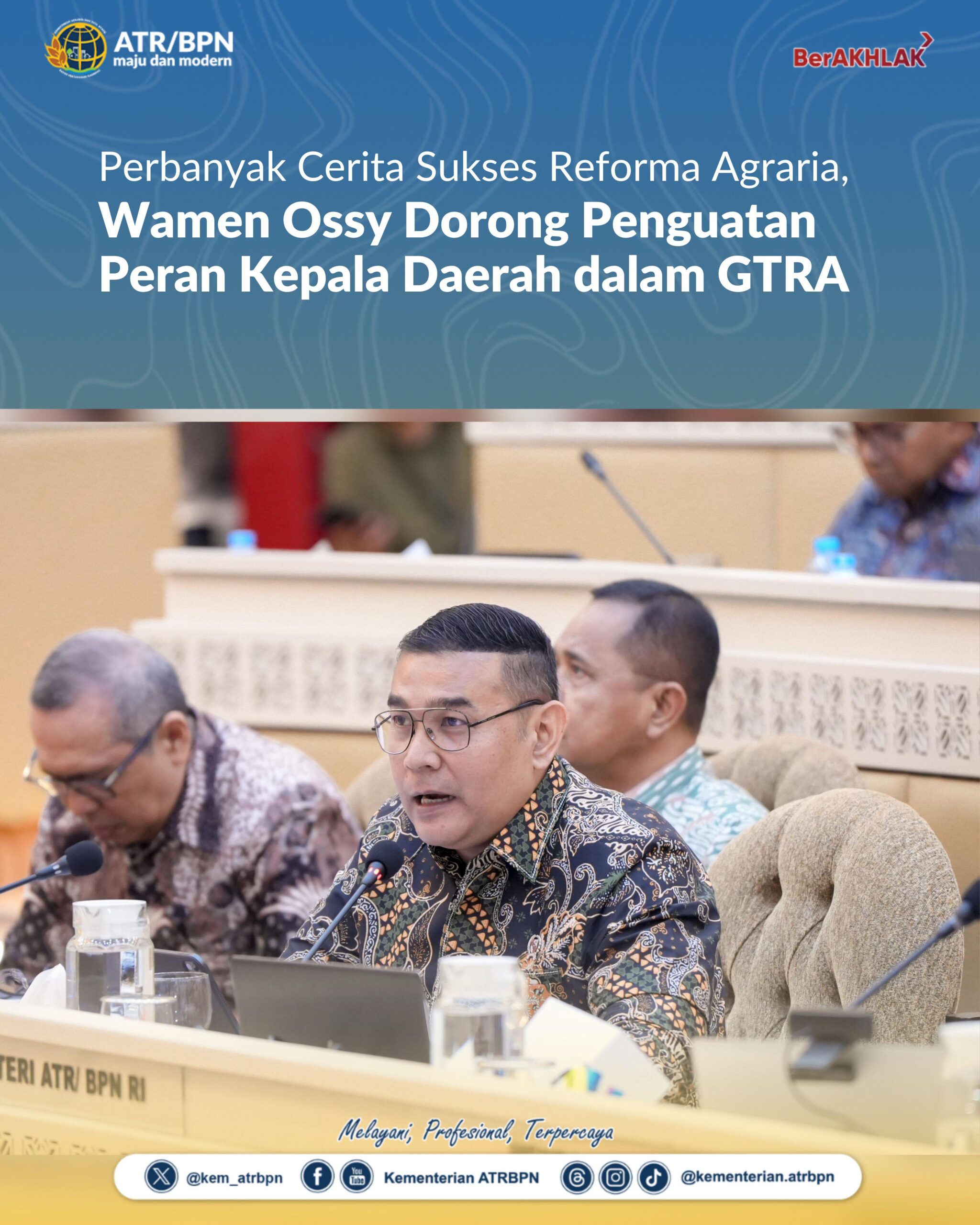 Perbanyak Cerita Sukses Reforma Agraria, Ini Kata Wamen Ossy
