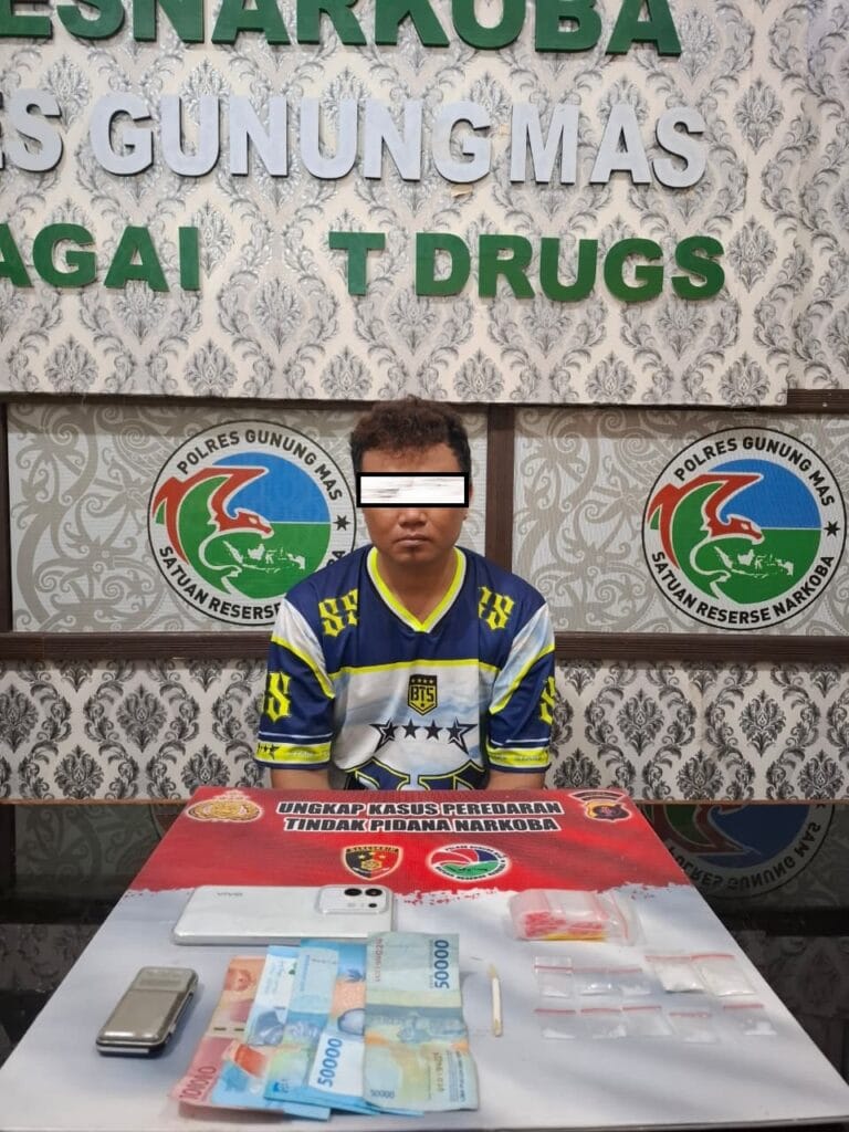Satresnakoba Polres Gumas Sita 10 Paket Sabu Siap Edar