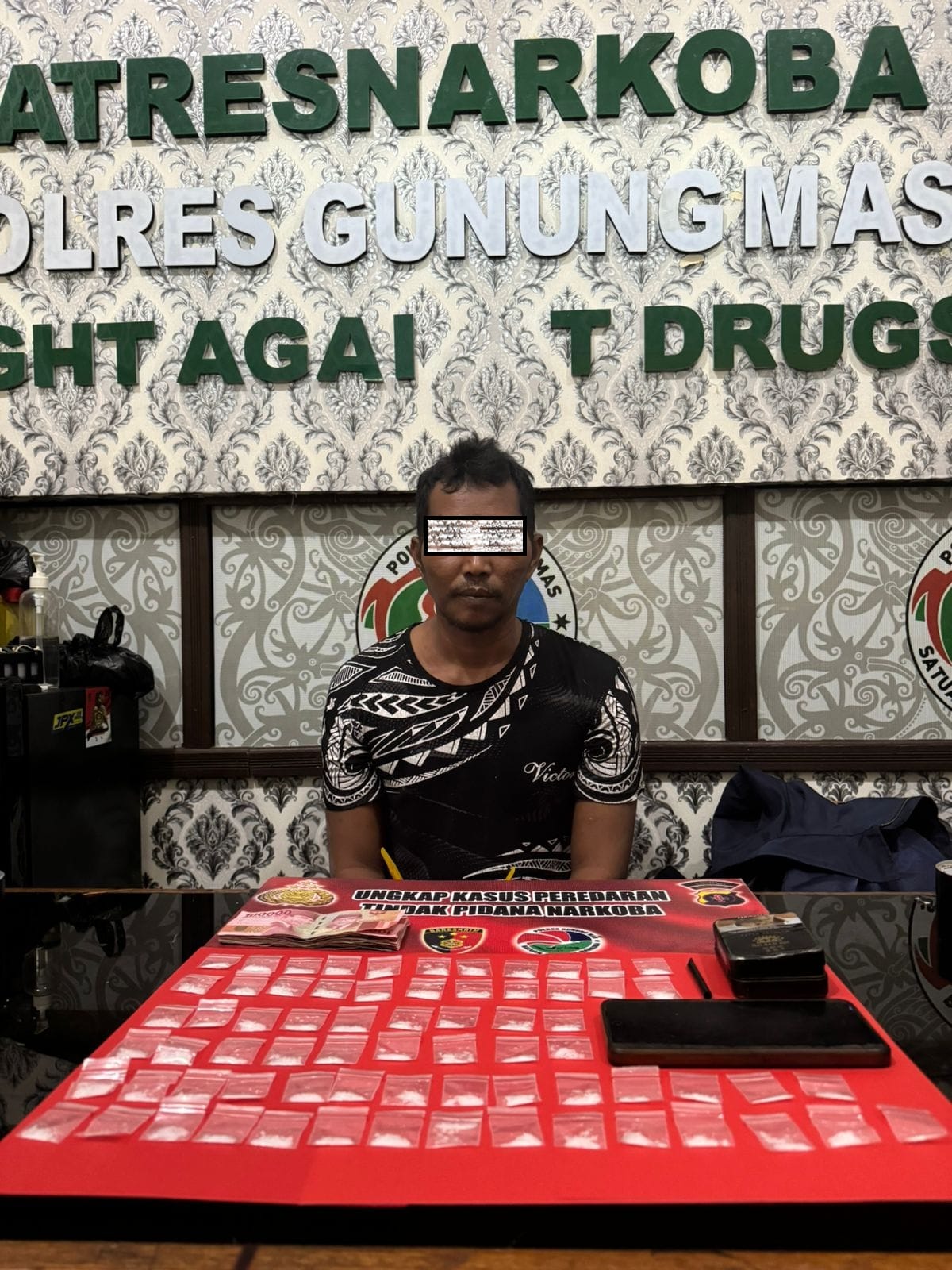 Polres Gumas dan Polsek Sepang Sita 69 Paket Sabu Siap Edar