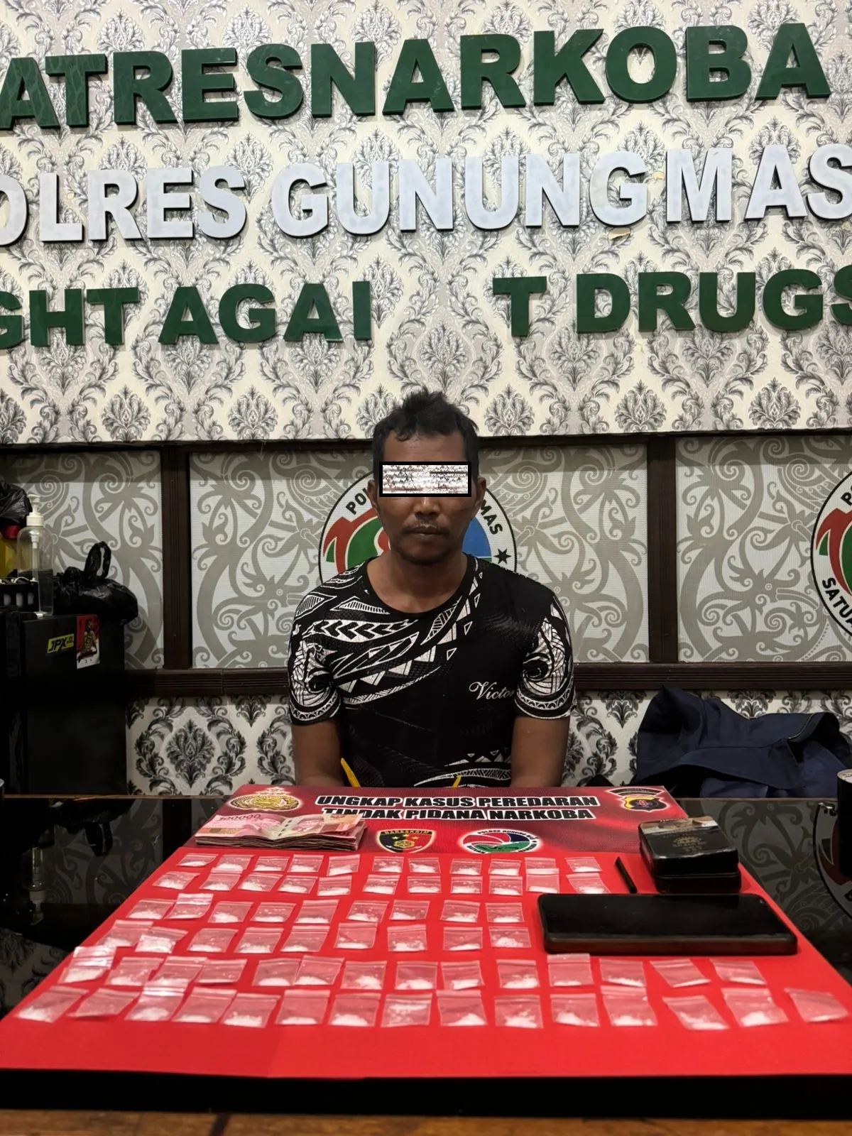 Polres Gumas dan Polsek Sepang Sita 69 Paket Sabu Siap Edar