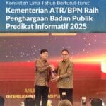 Lima Tahun Beruntun Dinilai Transparan, ATR/BPN Kembali Sabet Predikat Informatif 2025