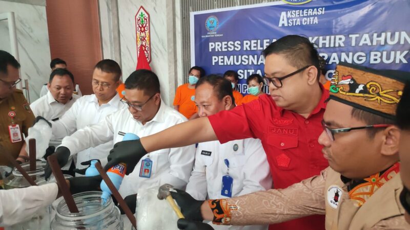 Dari Sampit ke Palangka Raya, Akhir Perjalanan 9,2 Kg Sabu Dimusnahkan BNNP Kalteng