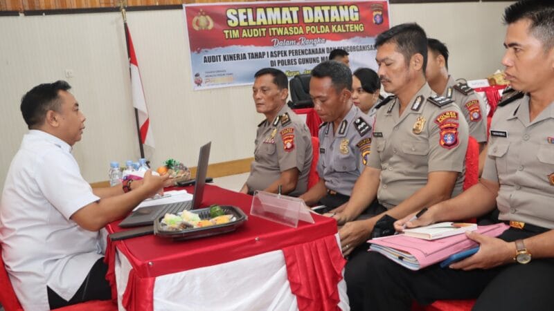 Wujudkan Transparansi dan Akuntabilitas, Polres Gunung Mas Sambut Tim Audit Kinerja Itwasda Polda Kalteng