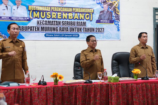 Musrenbang Kecamatan Seribu Riam, Bupati Ajak Masyarakat Sampaikan Aspirasi Demi Kemajuan Daerah
