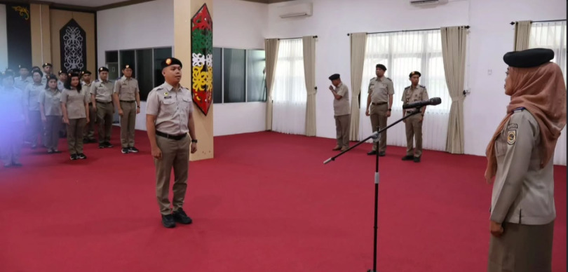 Apel Pagi Rutin Kanwil BPN Kalteng Perkuat Disiplin dan Semangat Kerja Pegawai