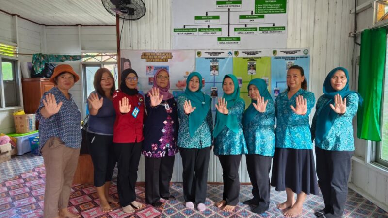 Ketua TP PKK Barut Kunjungi Posyandu Balita Ade-Ade Desa Benangin II