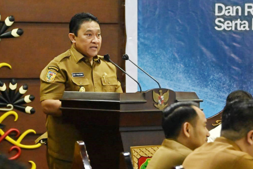 Wagub Edy Pratowo Launching E-Pahari dan EDC PT. Bank Kalteng dan Rakor TP2DD