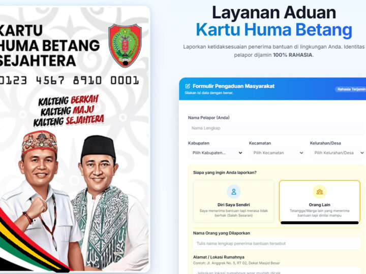 Sukseskan Program KHBS, Pemprov Kalteng Buka Layanan Aduan Kartu Huma Betang