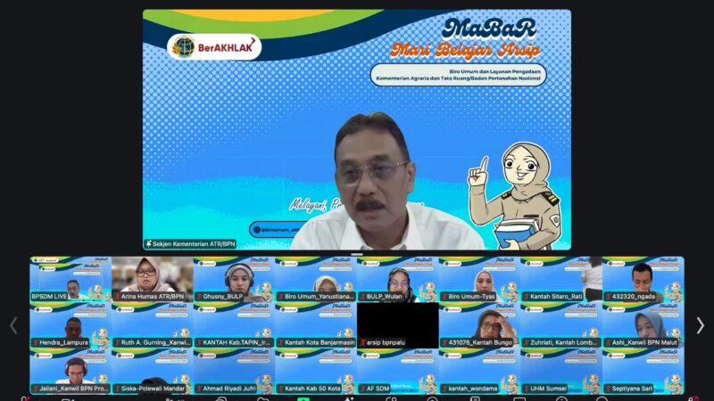 Sosialisasi Permen ATR/BPN Nomor 2 Tahun 2026, Sekjen Tekankan Pentingnya Pengelolaan Arsip Pertanahan