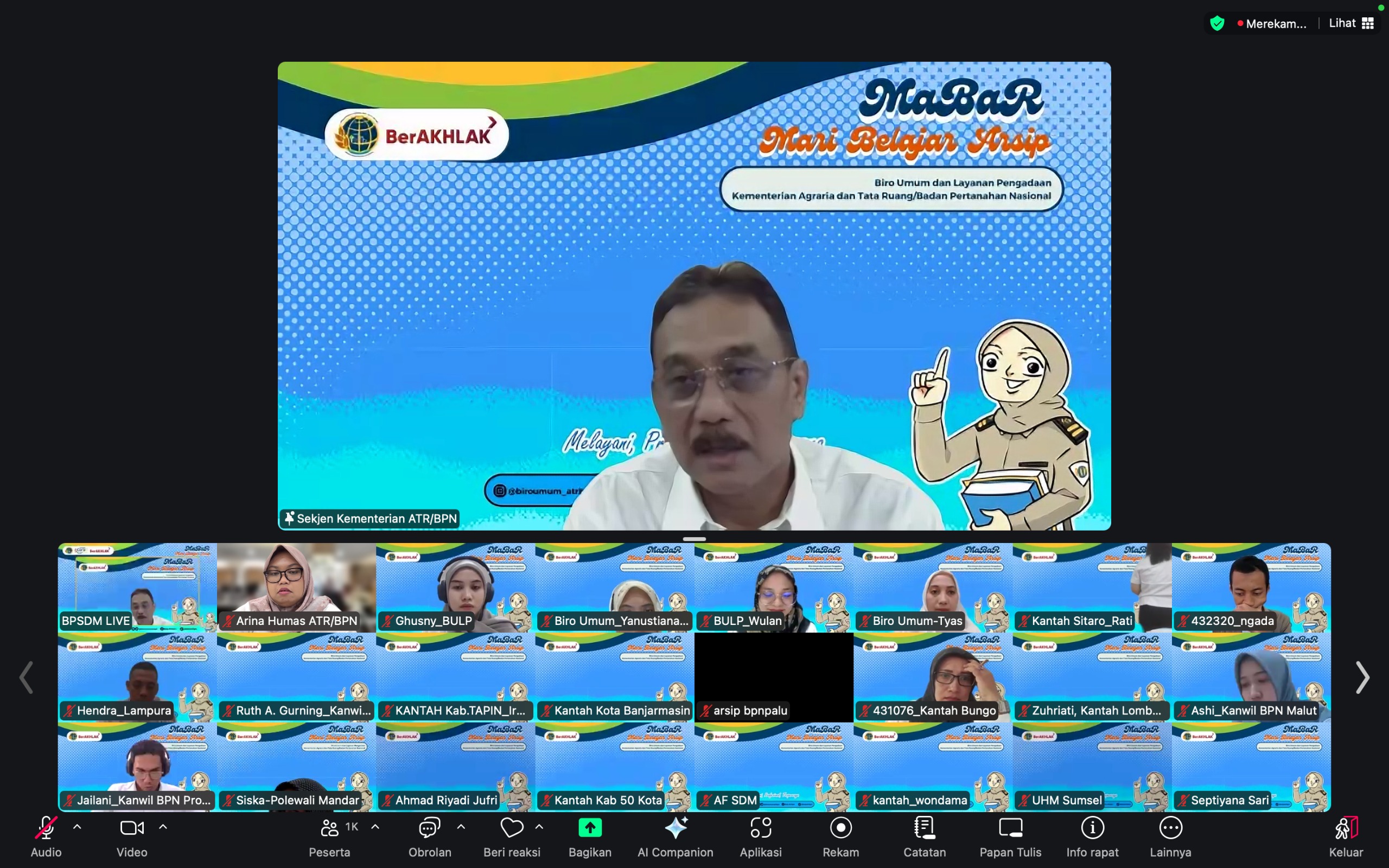 Sosialisasi Permen ATR/BPN Nomor 2 Tahun 2026, Sekjen Tekankan Pentingnya Pengelolaan Arsip Pertanahan