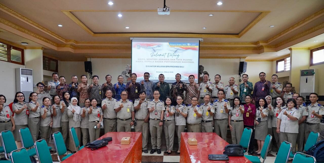 Wamen ATR/BPN Apresiasi Kinerja Pertanahan di Bali, Dorong Perbaikan Kualitas Data dan Pelayanan
