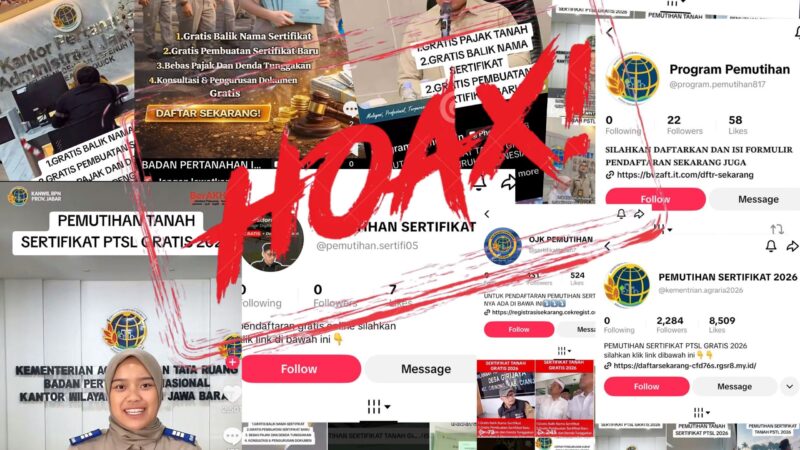 Kementerian ATR/BPN Klarifikasi Isu Pemutihan Sertipikat Tanah yang Beredar di Media Sosial