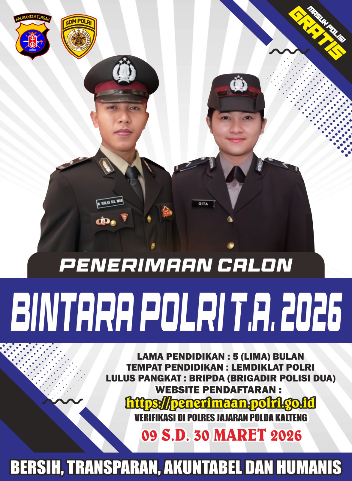 Polda Kalteng Resmi Buka Rekrutmen Polri 2026, Kesempatan Emas bagi Putra-Putri Daerah