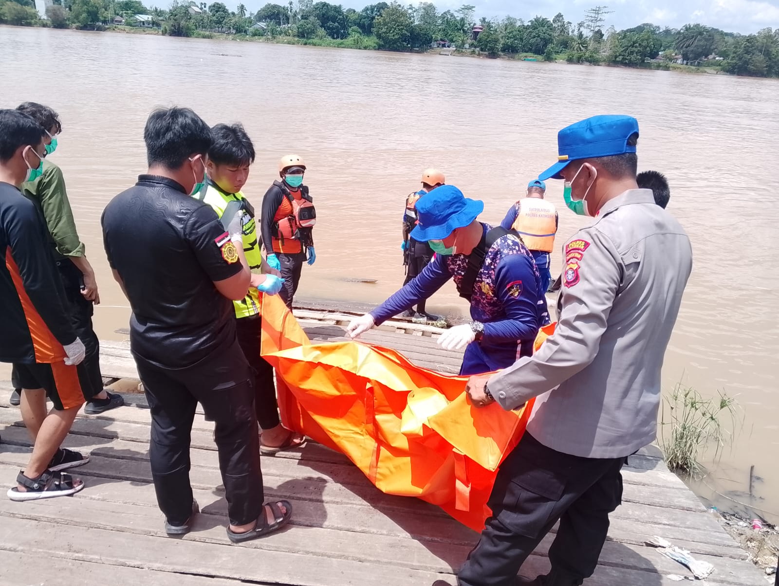 Hari Ketiga Pencarian, Korban Tenggelam di Sungai Katingan Ditemukan 20 Kilometer dari Lokasi Awal