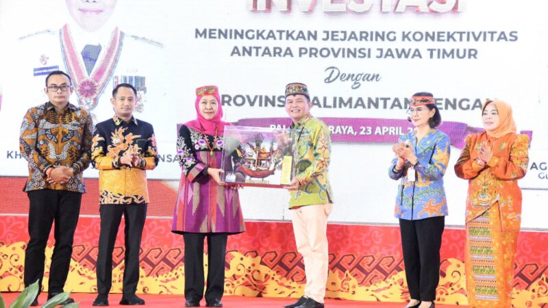 Perkuat Kemitraan Usaha, Kalteng dan Jatim Tandatangani MoU Misi Dagang dan Investasi