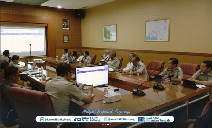 BPN Kalteng Genjot Kinerja Pertanahan, Monev Jadi Instrumen Percepatan Layanan