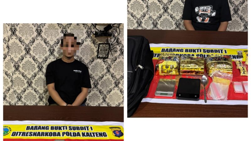 Modus Pekerja Harian Jadi Tameng, Dua Pria di Palangka Raya Simpan 3 Kg Sabu dan Ratusan Ekstasi