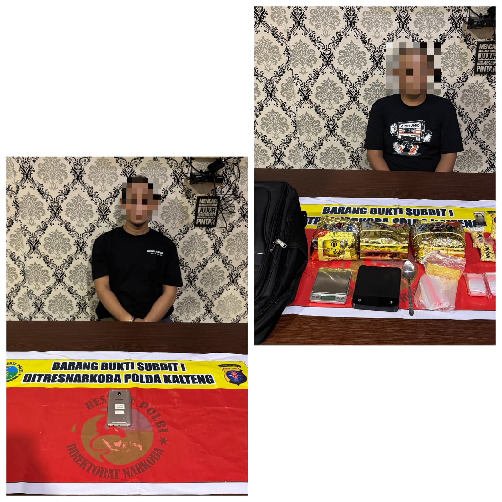 Modus Pekerja Harian Jadi Tameng, Dua Pria di Palangka Raya Simpan 3 Kg Sabu dan Ratusan Ekstasi