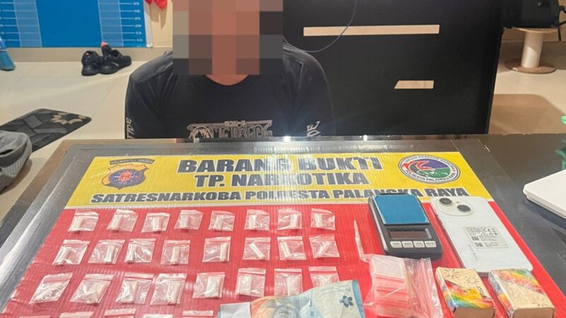 Polisi Bongkar Peredaran Sabu di Pahandut, 29 Paket Siap Jual Disita