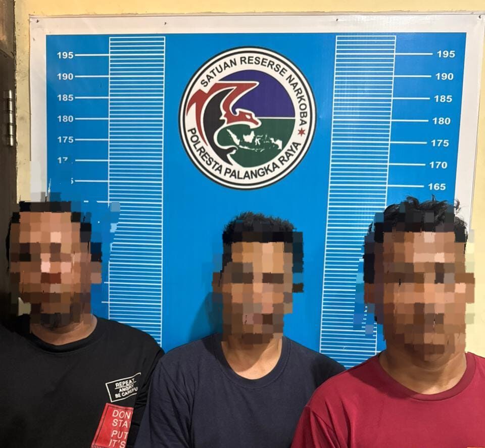 Tiga Pria Diciduk, Polisi Gagalkan Peredaran 25,8 Gram Sabu di Palangka Raya