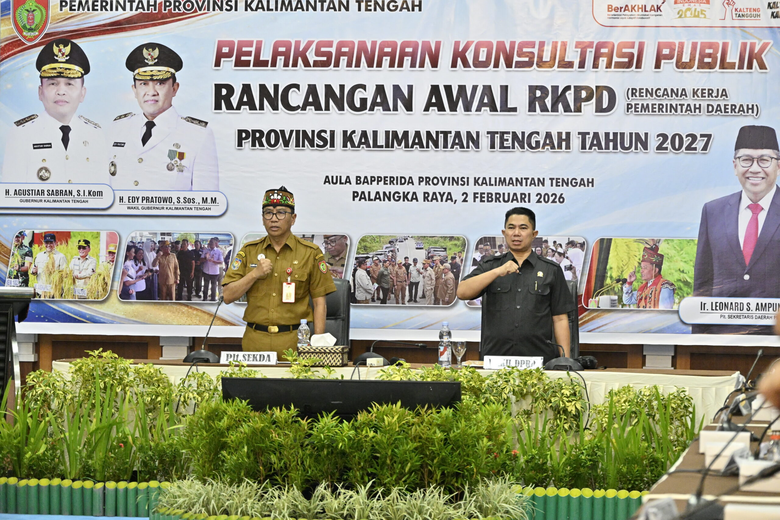 Waket III DPRD Kalteng Hadiri Konsultasi Publik Ranwal RKPD