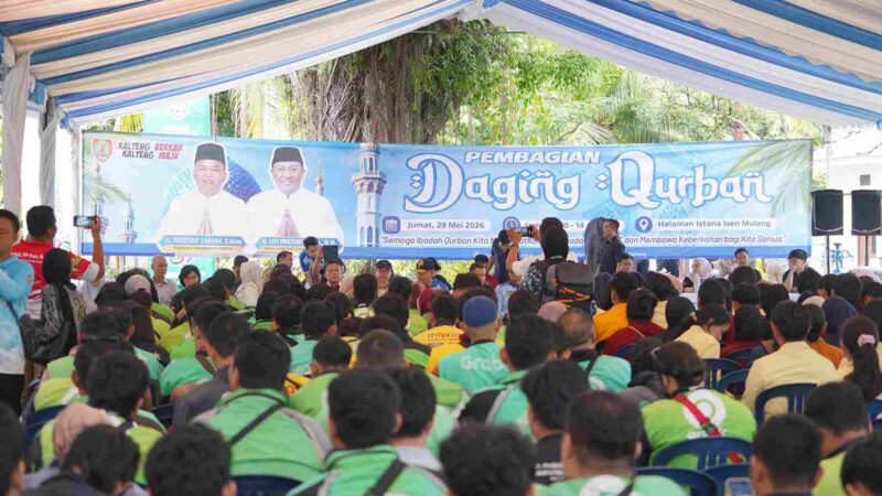 Keluarga Besar Gubernur Kalteng Sembelih Tiga Ekor Sapi Limosin