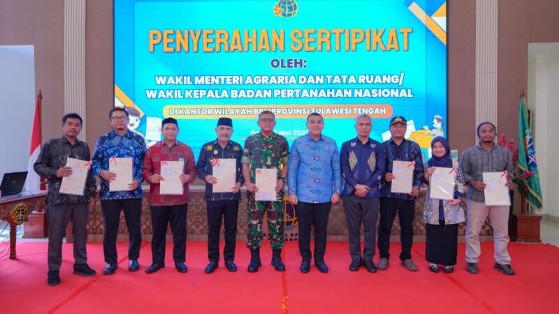 Hampir 50 Persen Tanah di Sulteng Bersertipikat, Wamen ATR/BPN Soroti Pentingnya Pelayanan Tepat dan Cepat