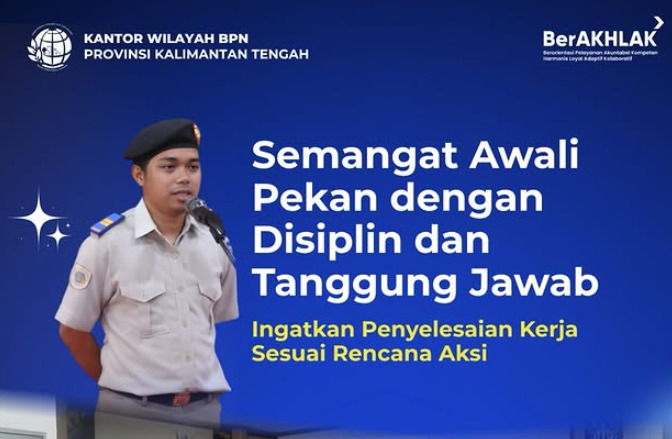 Apel Pagi Kanwil BPN Kalteng, Pegawai Diingatkan Kelola Waktu Kerja