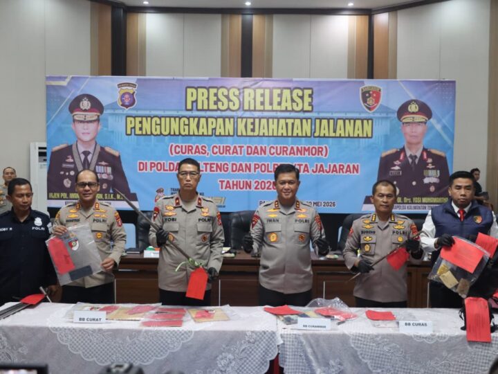 Polda Kalteng Ungkap 121 Kasus Kejahatan Jalanan Selama Lima Bulan, Kerugian Tembus Rp 2,1 Miliar
