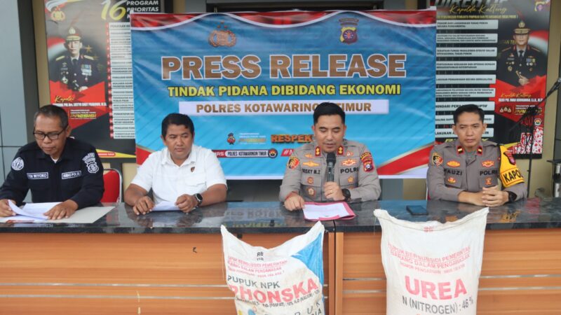 Polres Kotim Amankan 180 Karung Pupuk Subsidi, Jaga Hak Petani Kecil