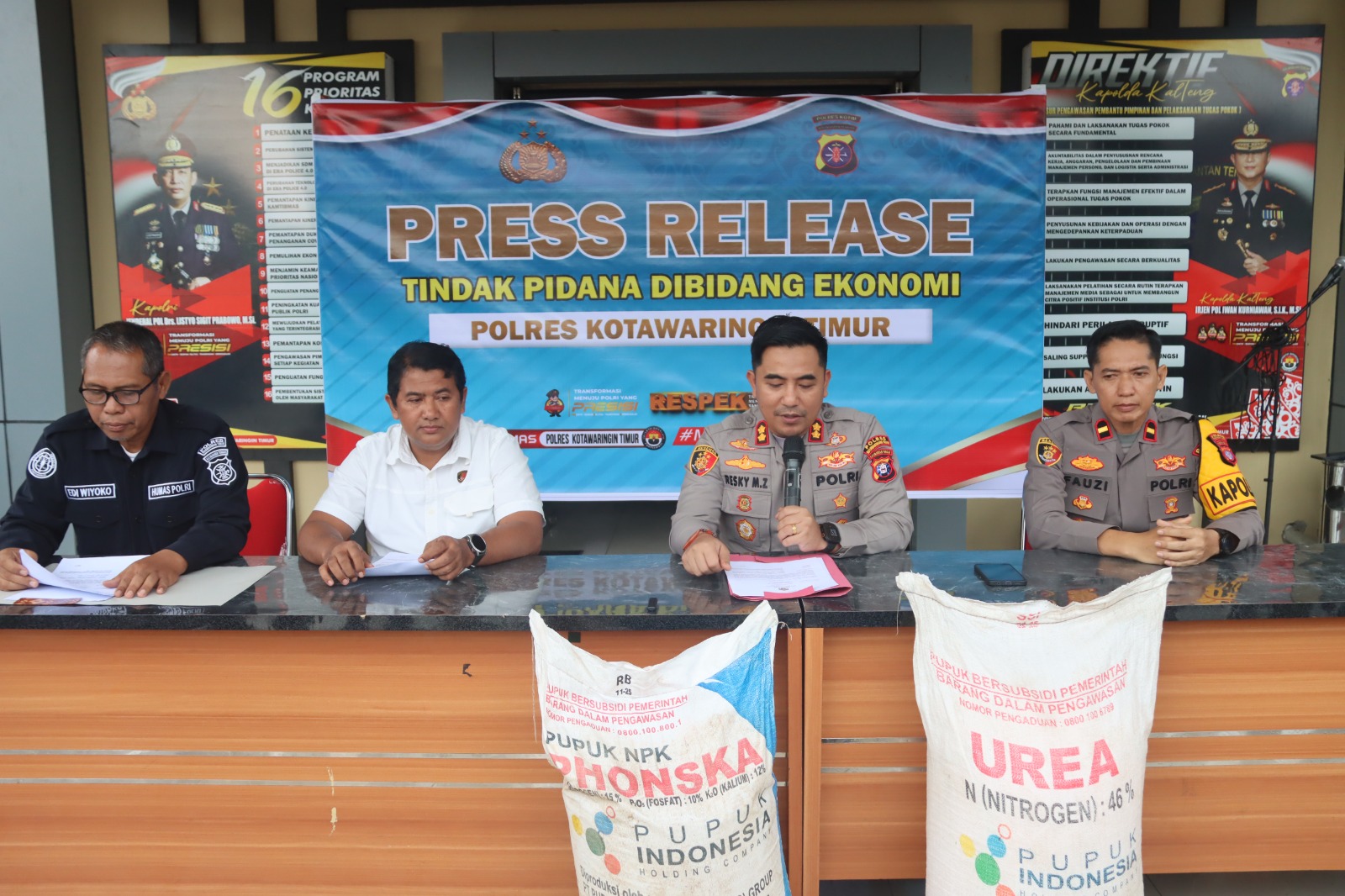 Polres Kotim Amankan 180 Karung Pupuk Subsidi, Jaga Hak Petani Kecil